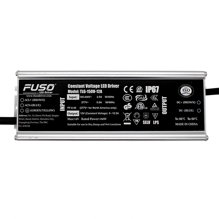 ไดร์เวอร์ LED แรงดันคงที่ PF 12v 150w สูง