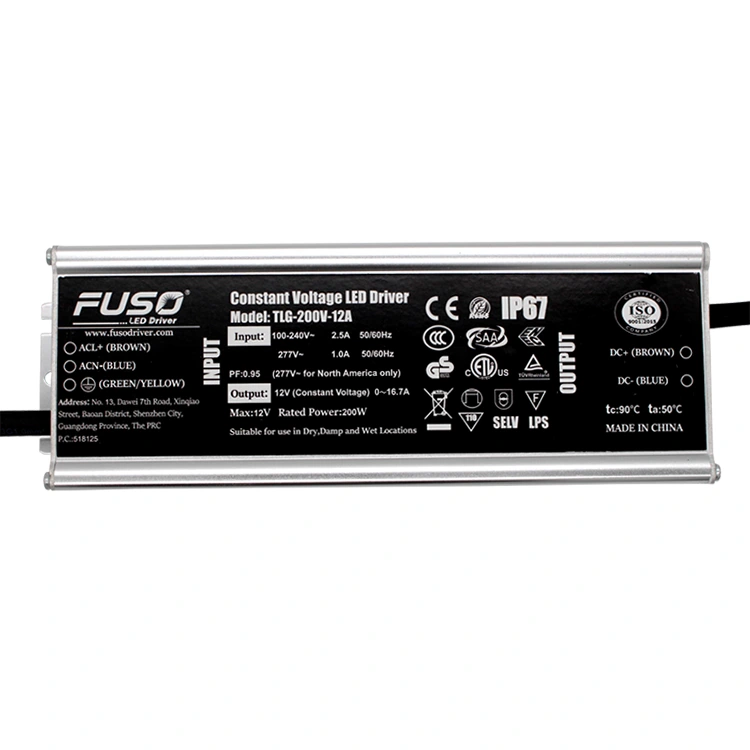 ไดร์เวอร์ LED แรงดันคงที่ PF 12v 200w สูง