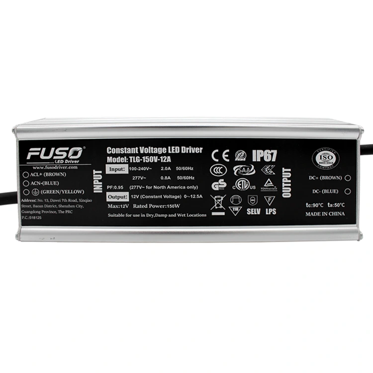 ไดร์เวอร์ LED แรงดันคงที่ PF 24v 150w สูง