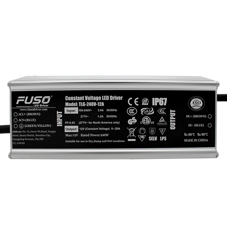 แหล่งจ่ายไฟ LED แรงดันคงที่ Pf 24v 240w สูง